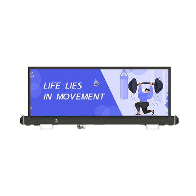 Siyah 12v P2.5 Taksi Çatı LED Ekranı Yüksek Çözünürlüklü Dış Mekan LED Reklam Ekranı